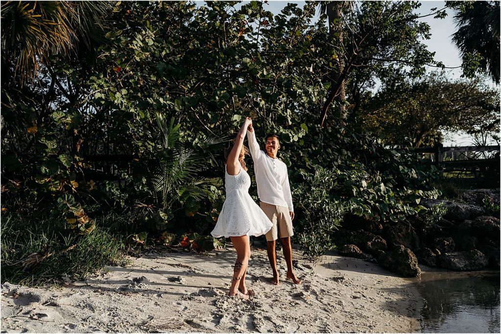 Couples Beach Engagement session captured by Lindsay Ann Photography