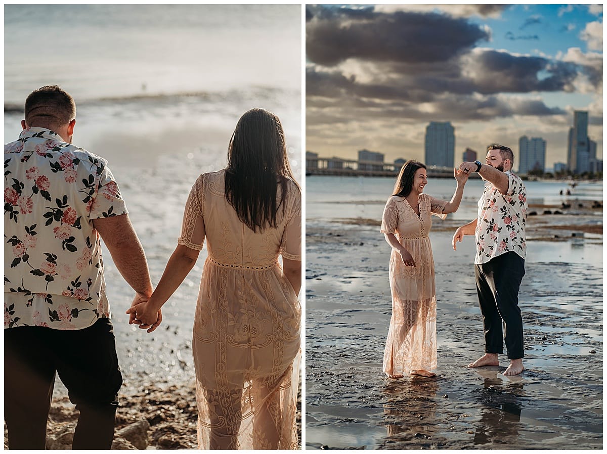South Florida beach engagement session captured by Lindsay Ann Photography